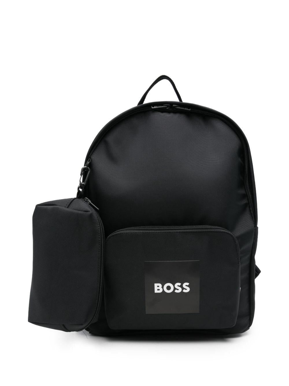 Zaino per bambino Boss Kids nero con tasche applicate - Rubino Kids