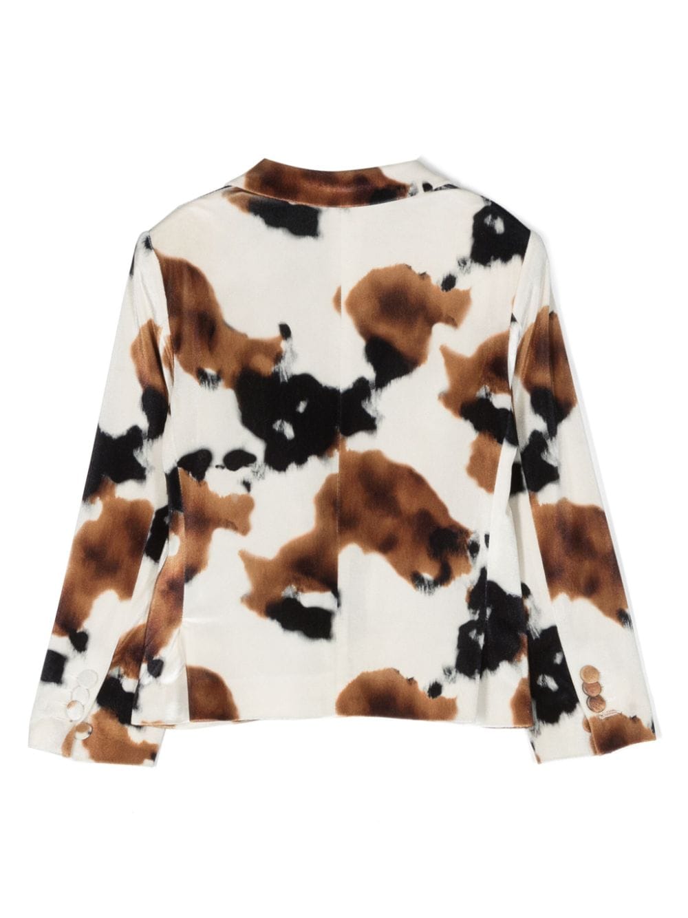 Cow print single breasted jacket