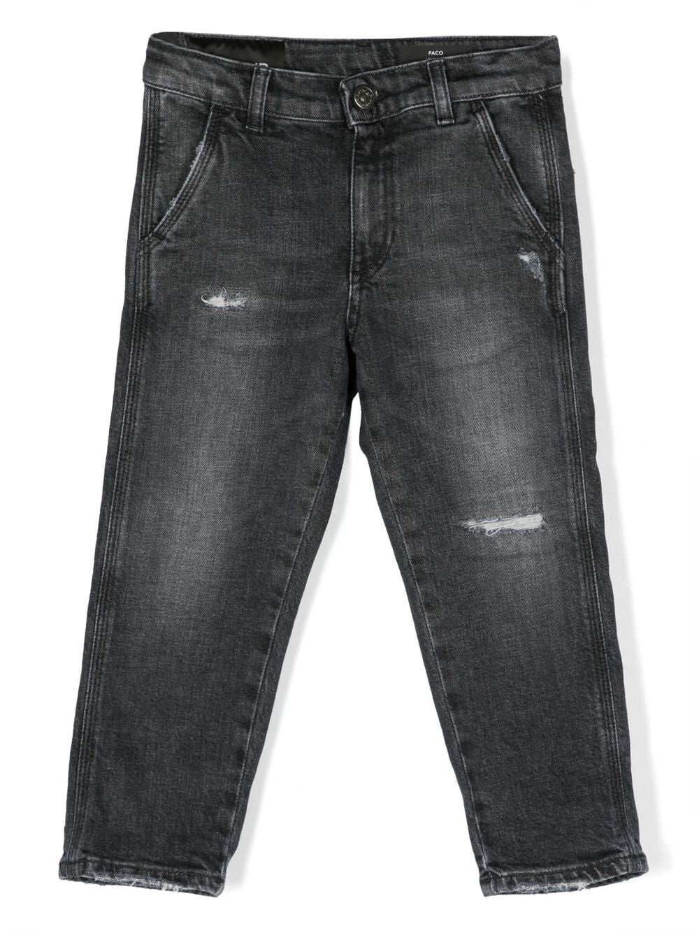 Straight jeans with a lived-in effect