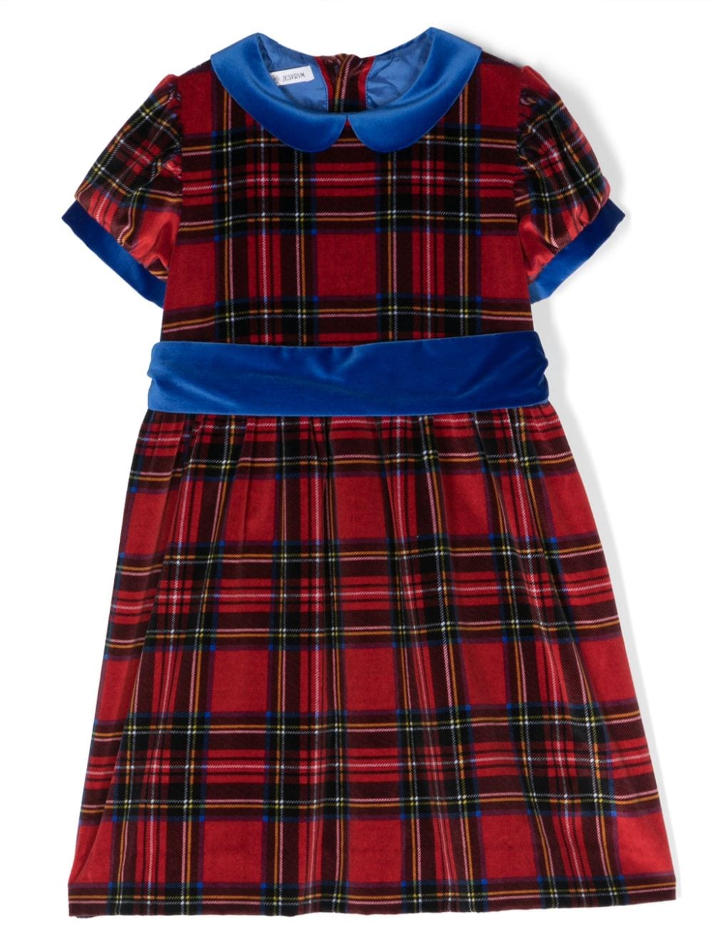 Abito per bambina Jesurum Baby rosso svasato con motivo a quadri tartan CA DA MOSTO 21 JESURUM KIDS 