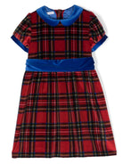 Abito per bambina Jesurum Baby rosso svasato con motivo a quadri tartan CA DA MOSTO 21 JESURUM KIDS 