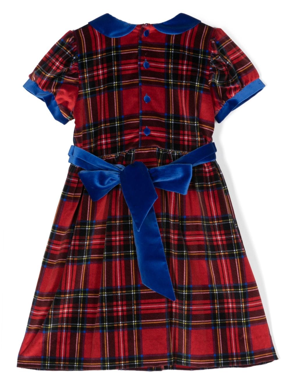 Abito per bambina Jesurum Baby rosso svasato con motivo a quadri tartan CA DA MOSTO 21 JESURUM KIDS 