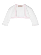 Cardigan crop per neonata La Stupenderia bianco con ruches WBSS02800 803 LA STUPENDERIA KIDS 