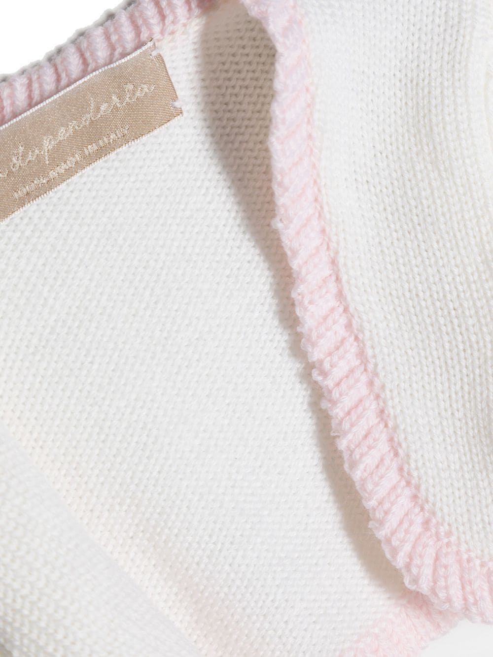 Cardigan crop per neonata La Stupenderia bianco con ruches WBSS02800 803 LA STUPENDERIA KIDS 