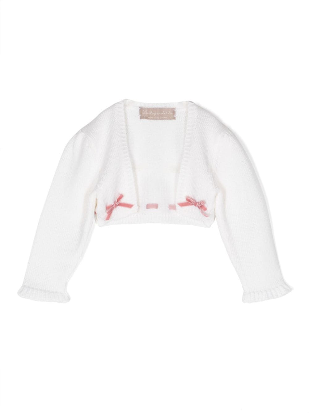 Cardigan crop per neonata La Stupenderia bianco con fiocco WCSP64 PIN LA STUPENDERIA KIDS 