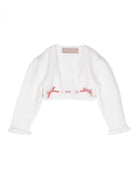 Cardigan crop per neonata La Stupenderia bianco con fiocco WCSP64 PIN LA STUPENDERIA KIDS 