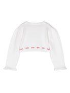 Cardigan crop per neonata La Stupenderia bianco con fiocco WCSP64 PIN LA STUPENDERIA KIDS 