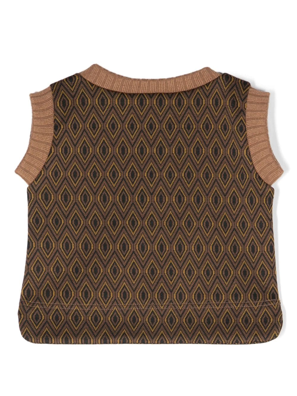 Vest with geometric pattern