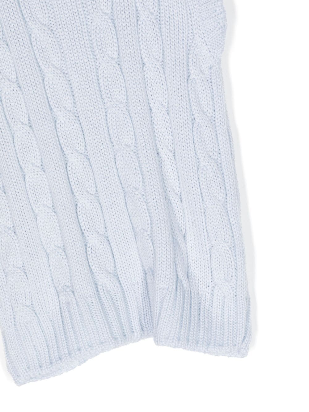 Cable-knit virgin wool top