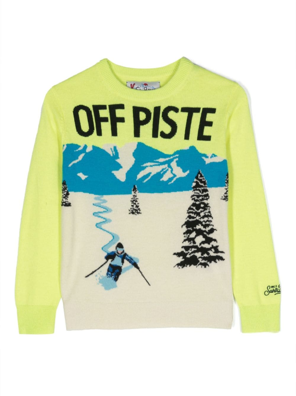 Off Piste sweater with intarsia pattern