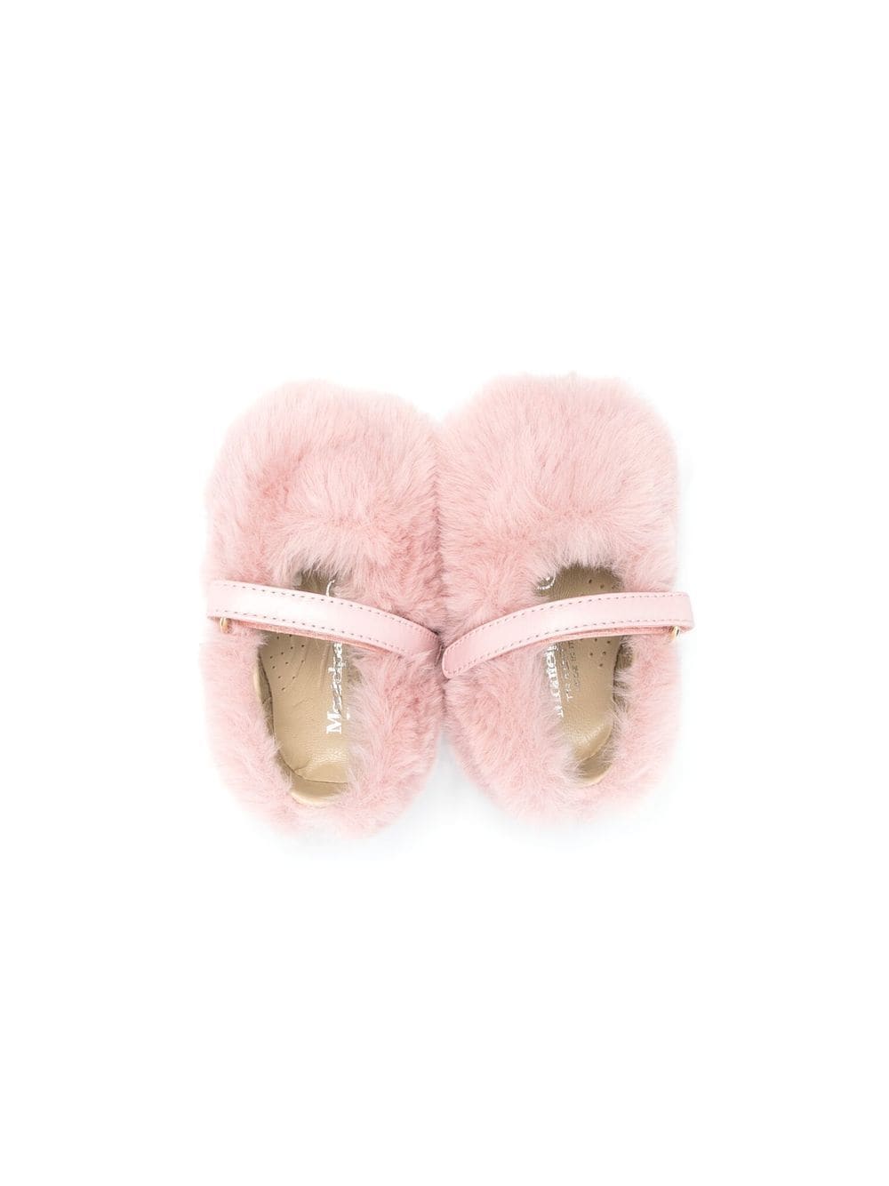 Sneakers per neonato rosa in finta pelliccia