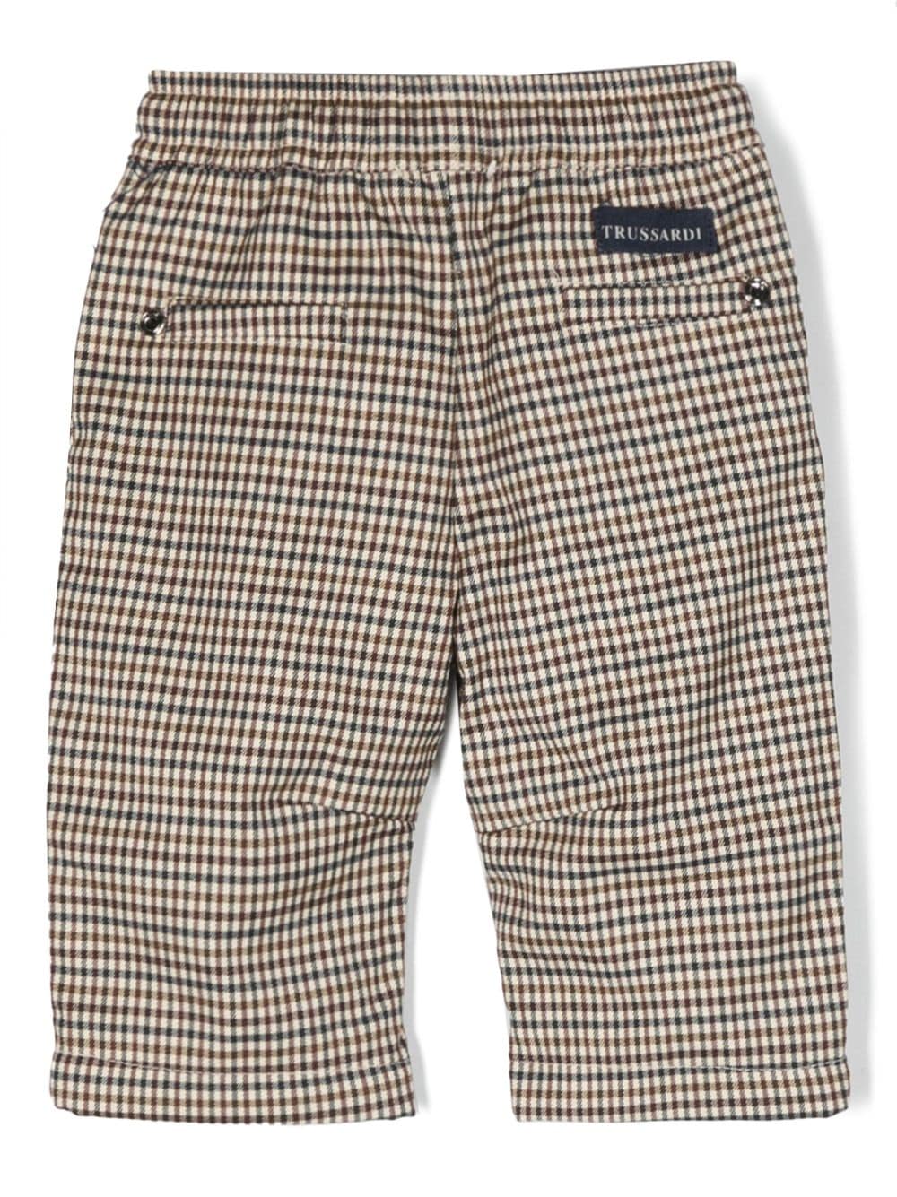 Straight houndstooth trousers