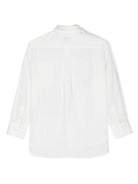 Camicia con logo ricamato per bambino ETRO KIDS bianco con orlo curvo GU5P25 P0013 101 ETRO KIDS 