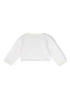 Cardigan doppiopetto per neonata La Stupenderia bianco con scollo quadrato WBSC60 800 LA STUPENDERIA KIDS 