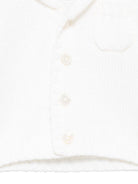 Cardigan in cashmere per neonato La Stupenderia bianco con chiusura frontale con bottoni revers WCCR23 800 LA STUPENDERIA KIDS 