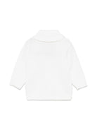 Cardigan in cashmere per neonato La Stupenderia bianco con chiusura frontale con bottoni revers WCCR23 800 LA STUPENDERIA KIDS 