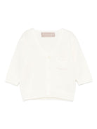 Cardigan per neonato La Stupenderia bianco con design lavorato a maglia WCCR63 802 LA STUPENDERIA KIDS 