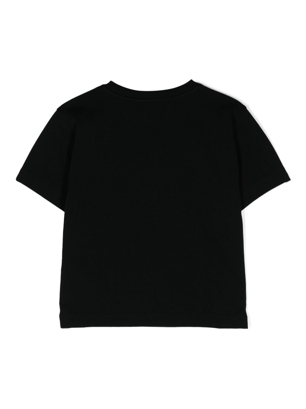 Black T-shirt for girls with MOSCHINO KIDS logo | Price