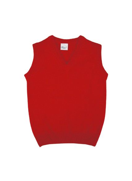 Gilet di lana per bambino Baroni rosso con scollo a V 8835 ROSSO BARONI KIDS 