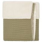 Coperta per culla Teddy Oslo naturale/ciottolo verde 1015-44-020 746 KOEKA KIDS 