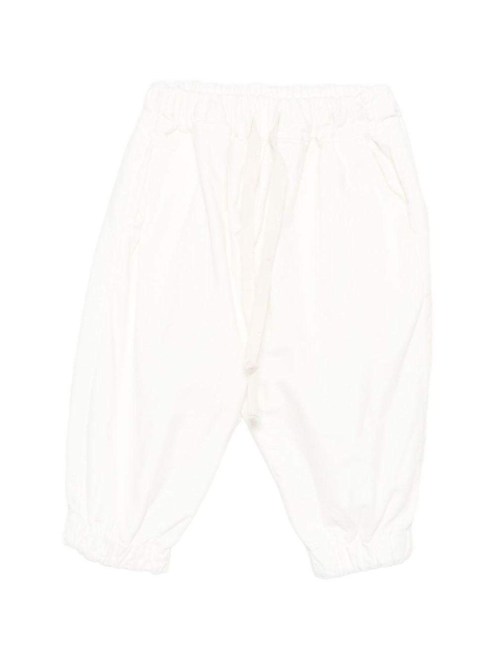 Pantaloni per neonato Album di Famiglia Kids bianchi con polsini elasticizzati 25W23389 M ALBUM DI FAMIGLIA KIDS 