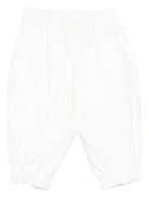 Pantaloni per neonato Album di Famiglia Kids bianchi con polsini elasticizzati 25W23389 M ALBUM DI FAMIGLIA KIDS 