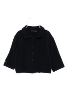 Cardigan per neonato Album di Famiglia Kids nero con colletto alla Peter Pan 25W41168 INK ALBUM DI FAMIGLIA KIDS 