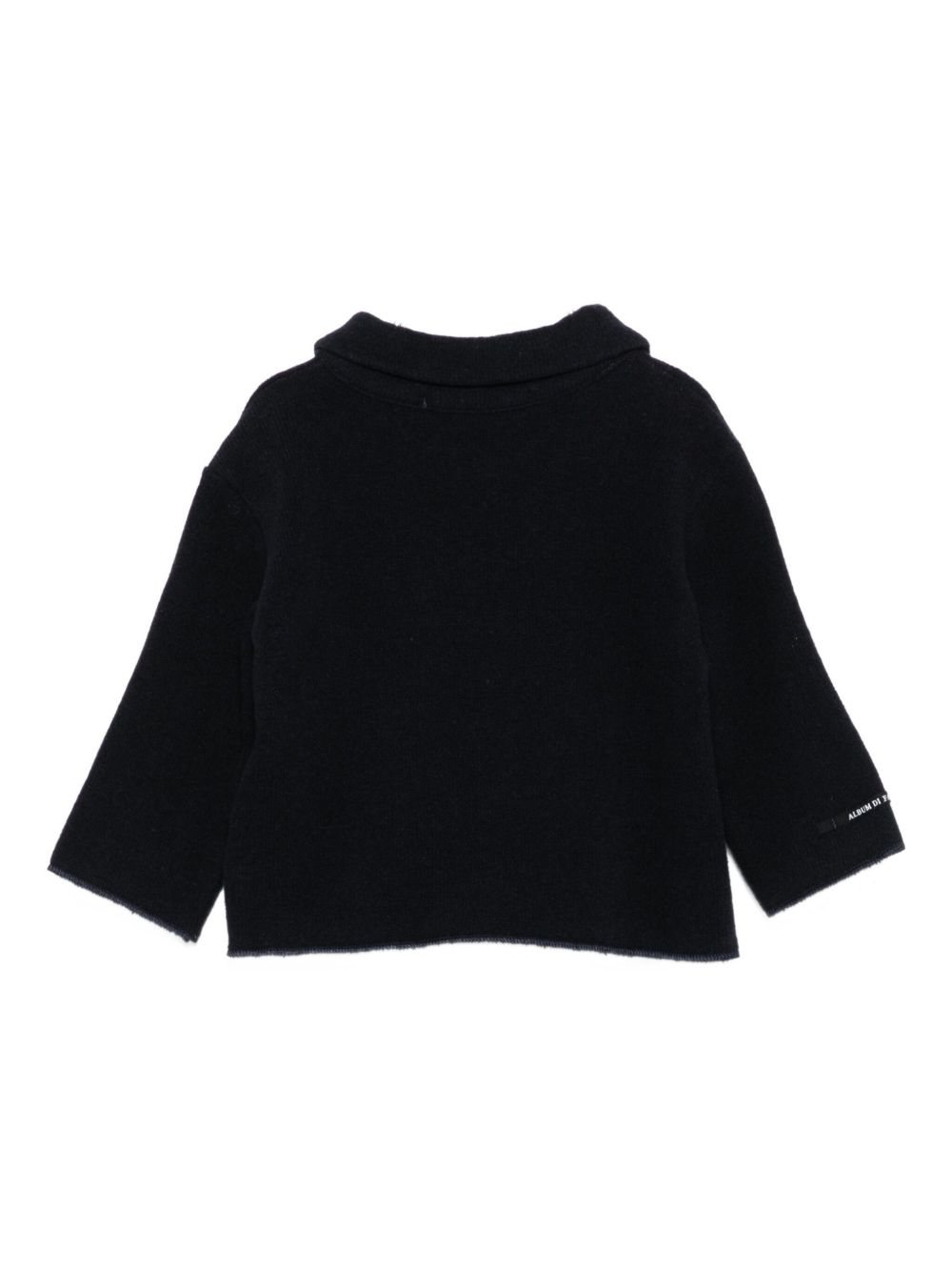 Cardigan per neonato Album di Famiglia Kids nero con colletto alla Peter Pan 25W41168 INK ALBUM DI FAMIGLIA KIDS 