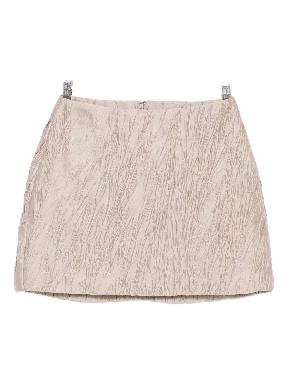 Minigonna per donna Alysi grigia con effetto texturizzato e chiusura con zip 165025 A5202 MD ALYSI 