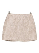Minigonna per donna Alysi grigia con effetto texturizzato e chiusura con zip 165025 A5202 MD ALYSI 