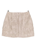 Minigonna per donna Alysi grigia con effetto texturizzato e chiusura con zip 165025 A5202 MD ALYSI 