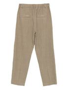 Pantaloni per donna ALYSI marroni con tasche a filetto 165123 A5048 MILIT ALYSI 