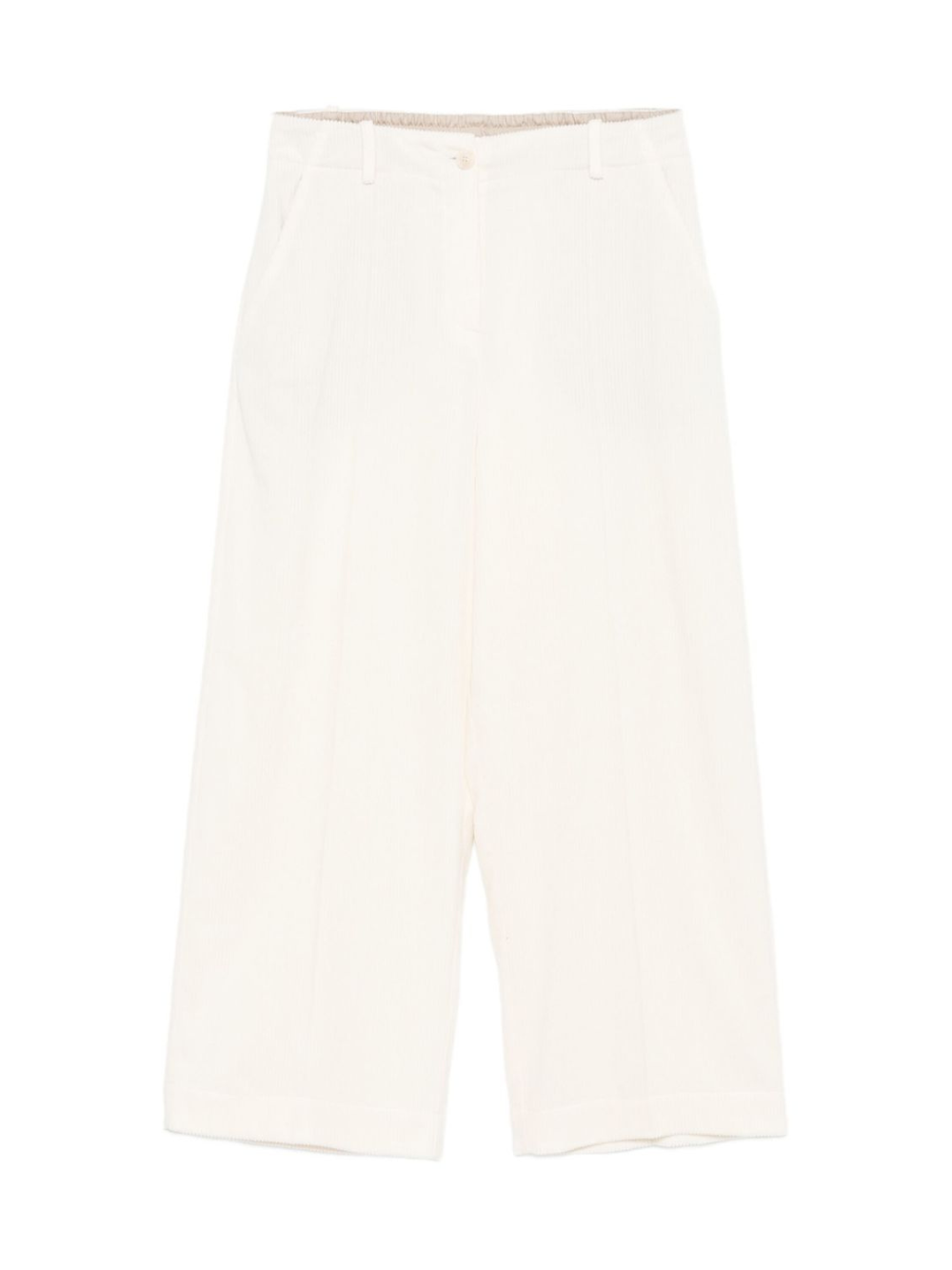 Pantaloni per donna ALYSI bianchi con chiusura frontale con bottoni 165141 A5049 BURRO ALYSI 