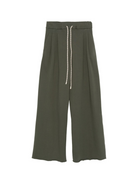 Pantaloni per donna Alysi verdi con dettagli plissettati 165163 A5211 MILIT ALYSI 