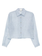 Camicia per donna Alysi azzurra con motivo screziato 165219 A5007 PL ALYSI 