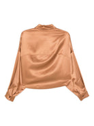 Camicia per donna Alysi marrone con lunghezza crop 165246 A5239 CN ALYSI 