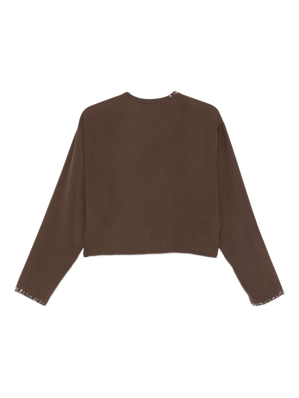 Camicia per donna ALYSI marrone con rifiniture ricamate 165260 A5228 CHOCO ALYSI 