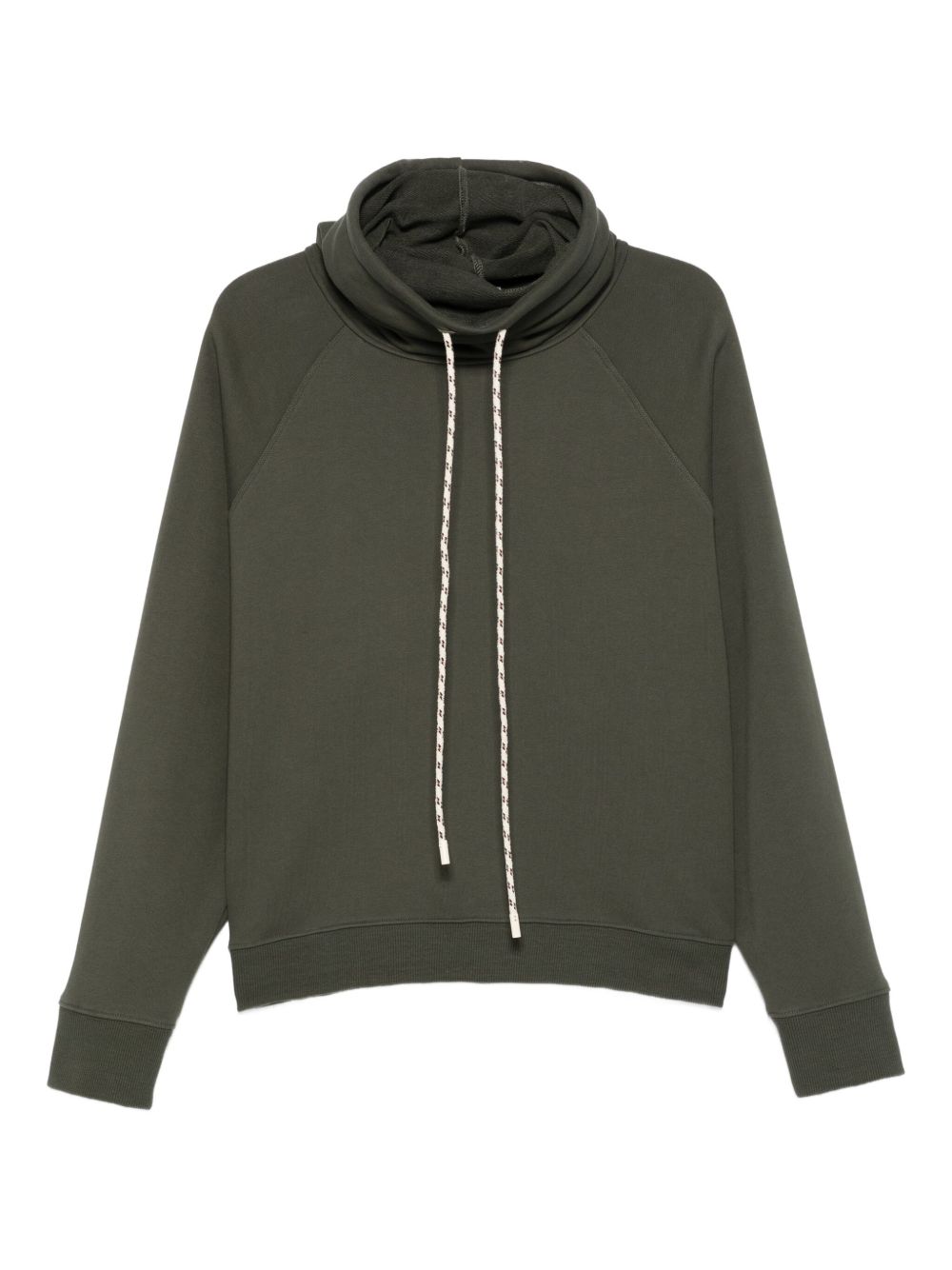 Felpa per donna Alysi verde con collo a lupetto 165423 A5211 MILIT ALYSI 