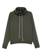 Felpa per donna Alysi verde con collo a lupetto 165423 A5211 MILIT ALYSI 