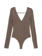 Body per donna ALYSI marrone con scollo a V 165434 A5209 CAFFE ALYSI 
