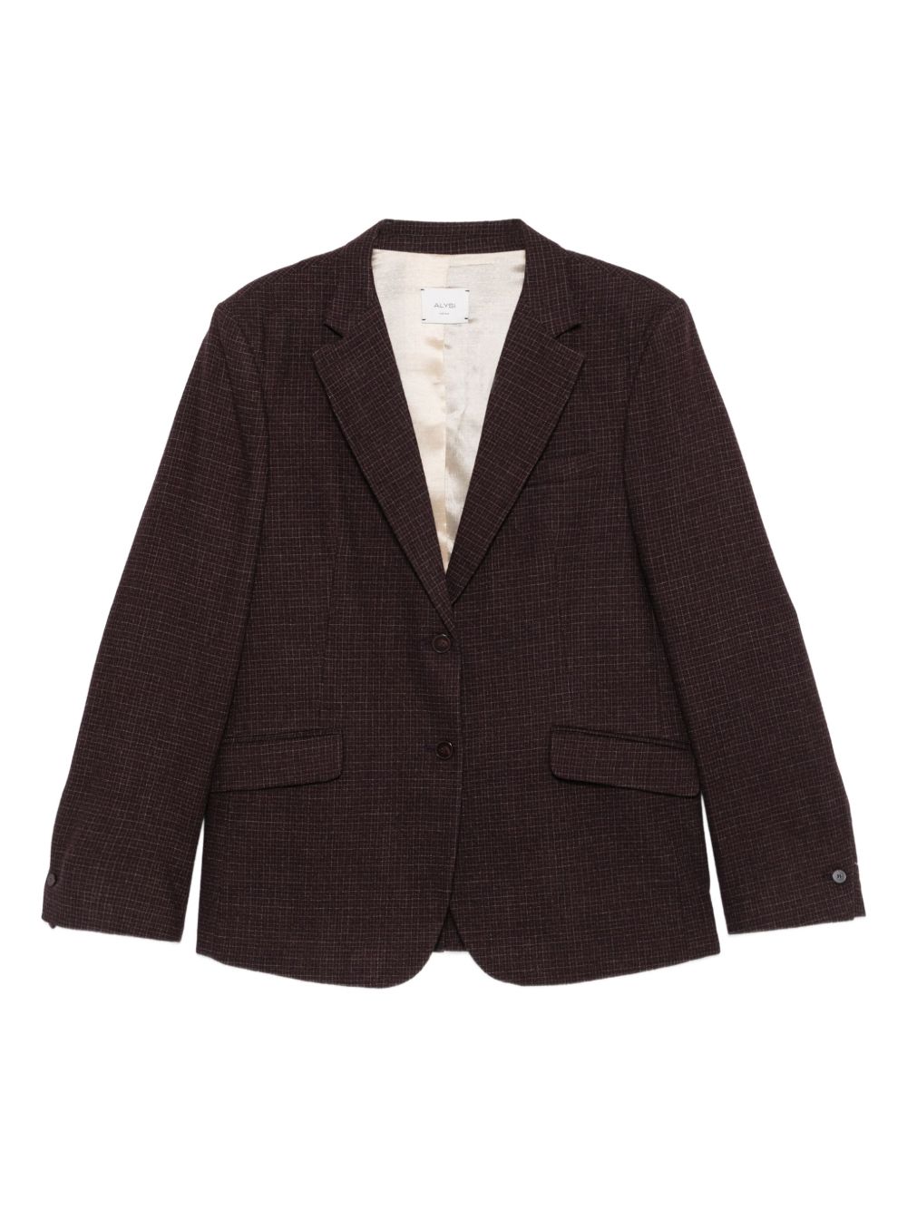 Blazer per donna ALYSI viola con motivo a quadri 165804 A5048 UV ALYSI 