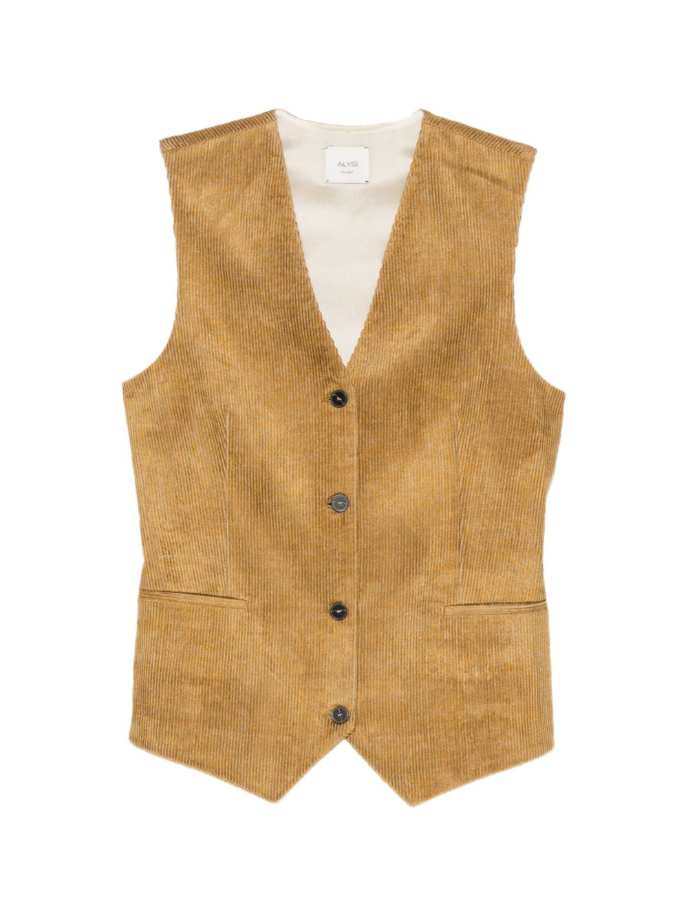 Gilet per donna Alysi marrone con texture a coste 165844 A5220 OZ ALYSI 