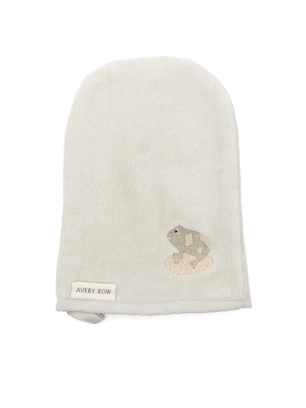 Guanto da bagno per neonati Avery Row verde in cotone biologico BMIFRO FROG AVERY ROW KIDS 