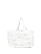 Borsa fasciatoio per neonati Avery Row bianco trapuntata con stampa grafica NCACOA COASTILINES AVERY ROW KIDS 