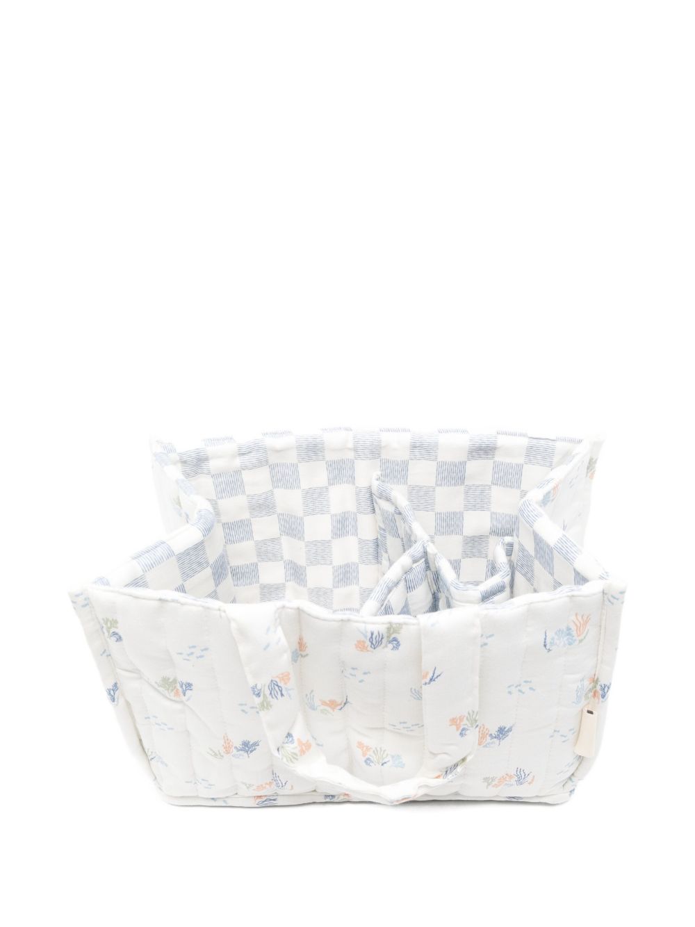 Borsa fasciatoio per neonati Avery Row bianco trapuntata con stampa grafica NCACOA COASTILINES AVERY ROW KIDS 