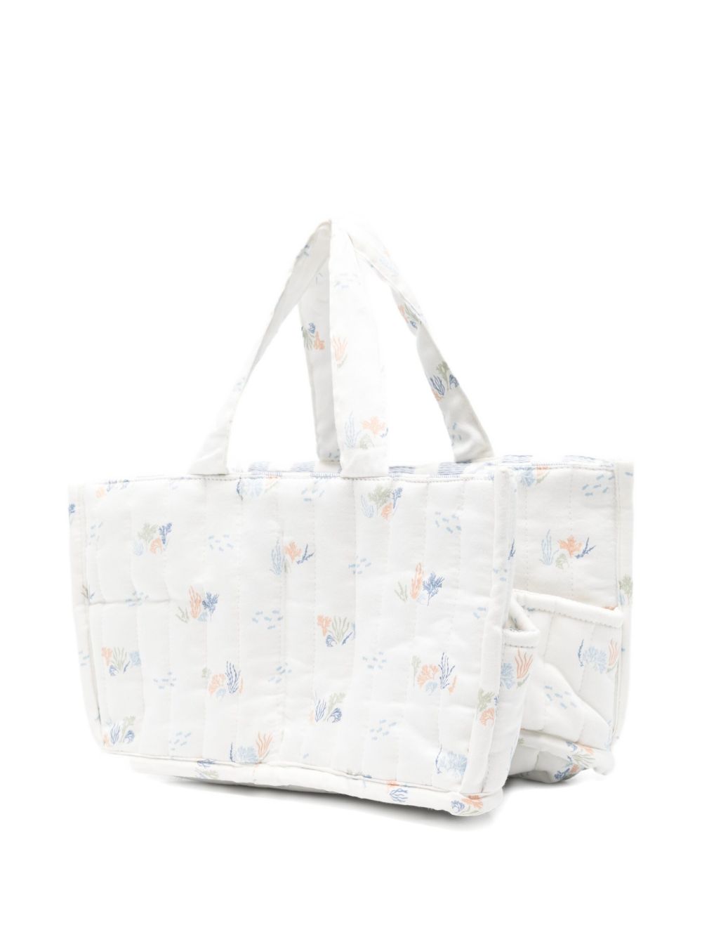 Borsa fasciatoio per neonati Avery Row bianco trapuntata con stampa grafica NCACOA COASTILINES AVERY ROW KIDS 