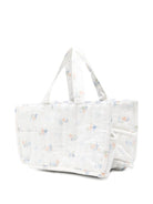 Borsa fasciatoio per neonati Avery Row bianco trapuntata con stampa grafica NCACOA COASTILINES AVERY ROW KIDS 
