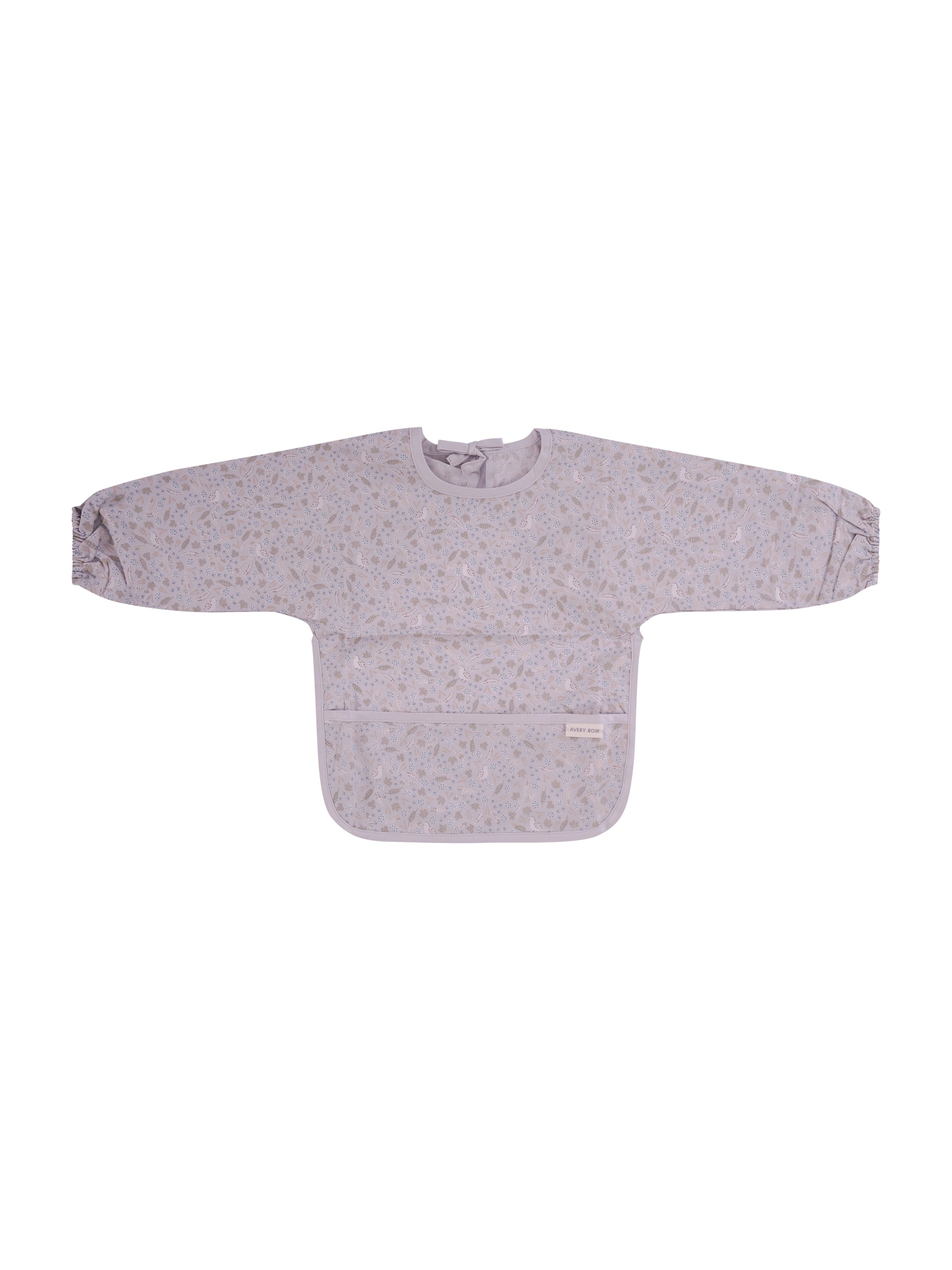 Bavaglino con maniche per neonati Avery Row verde con stampa naturalistica all-over SLBNTR NATURE TRAIL AVERY ROW KIDS 