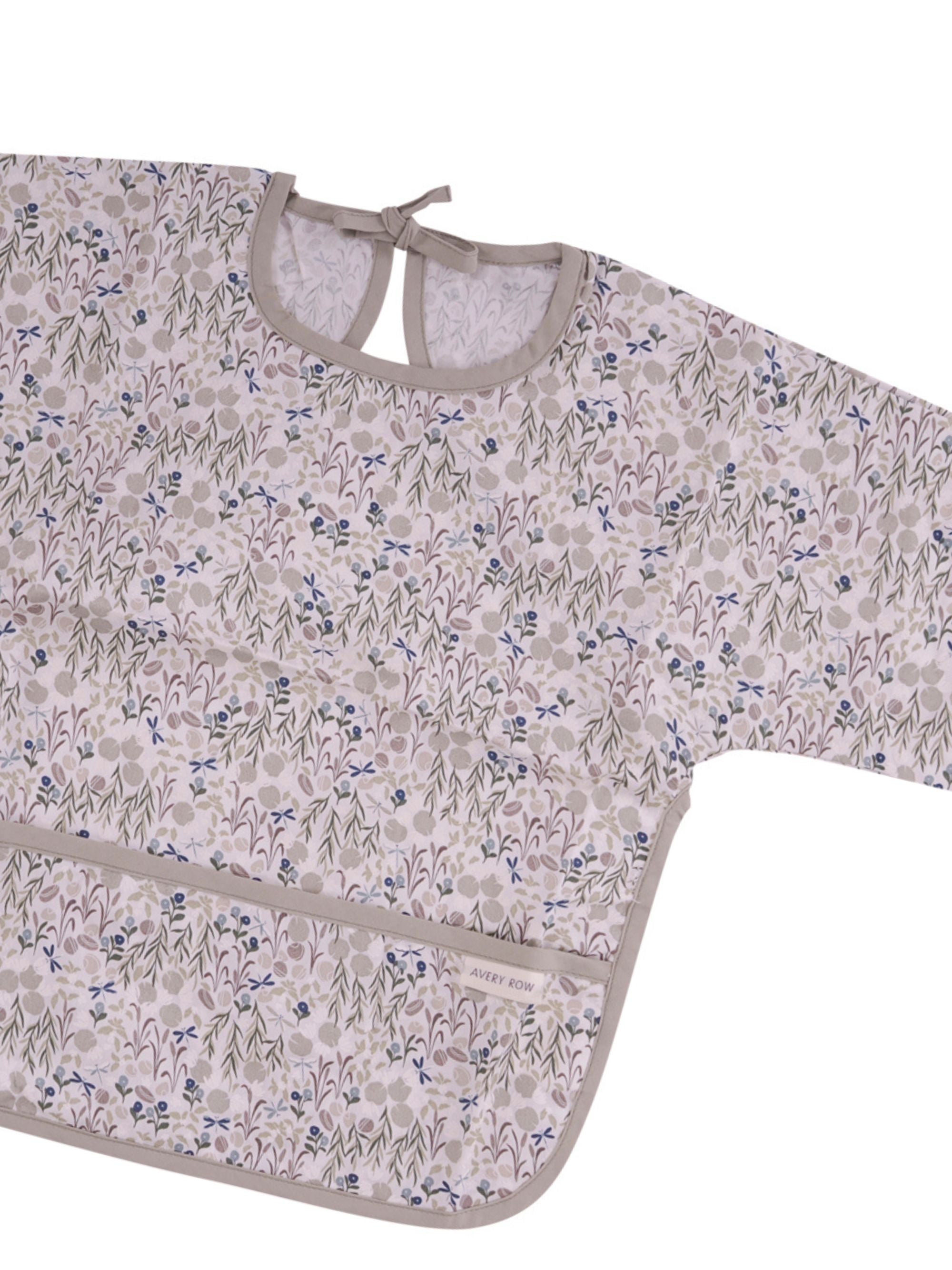Bavaglino con maniche per neonati Avery Row verde con stampa naturalistica SLBRIV RIVERBANK AVERY ROW KIDS 