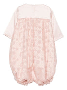 Abito per bambina A'lapage rosa con motivo floreale con rose AL14 ROSA A'LAPAGE KIDS 